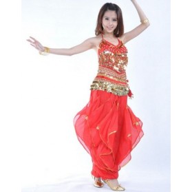 Costume de danse orientale-Rouge