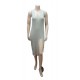 Robe sans manches ouverte-beige