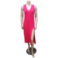 Robe sans manches ouverte-Rose