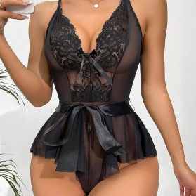 Body sexy en dentelle-Noir