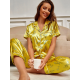 Ensemble pyjama 2 pièces motif fleurs-Jaune