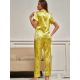 Ensemble pyjama 2 pièces motif fleurs-Jaune