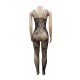 Bodystocking sexy avec motifs-Noir