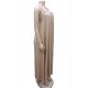 Robe longue élastique avec bretelles-beige