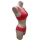 Ensemble soutien gorge avec culotte-Rouge