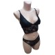 Ensemble soutien gorge avec culotte en dentelle-noir