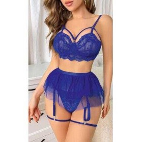 Ensemble lingerie sexy -Bleu Roi