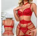 Ensemble lingerie sexy -Rouge