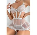 Ensemble lingerie sexy -Blanc