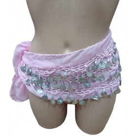 Ceinture de danse orientale  Rose