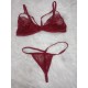 Ensemble soutien gorge avec string en dentelle