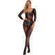 Bodystocking avec motifs-Noir