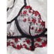 Ensemble soutien gorge brodé fleurs