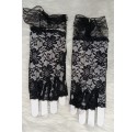 Gants en dentelle sans doigt-Noir