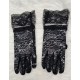 Gants en dentelle sans doigt-Noir