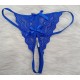 String sexy ouvert en dentelle-fushia