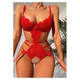 Ensemble lingerie sexy -rouge
