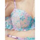 Ensemble soutien gorge brodé fleurs